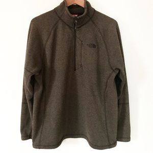 North Face Brown Gordon Lyons Quarter Zip Pullover